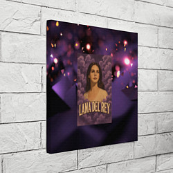 Холст квадратный Lana Del Rey в фиолетовых облаках, цвет: 3D-принт — фото 2