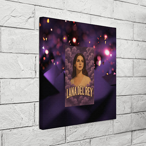 Картина квадратная Lana Del Rey в фиолетовых облаках / 3D-принт – фото 3