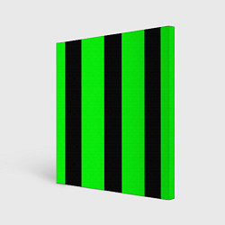 Холст квадратный Color green black line, цвет: 3D-принт