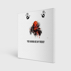Холст квадратный Deadpool - быть другом, цвет: 3D-принт