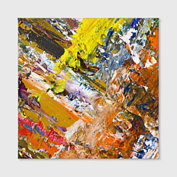 Холст квадратный Живая Абстракция: Поток Цветов и Форм в Постоянном, цвет: 3D-принт — фото 2