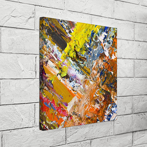 Картина квадратная Живая Абстракция: Поток Цветов и Форм в Постоянном / 3D-принт – фото 3