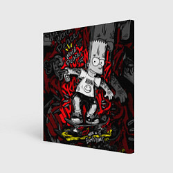 Холст квадратный Татуированный барт, цвет: 3D-принт