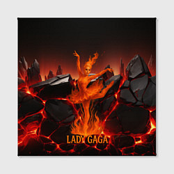 Холст квадратный Леди Гага огненная балерина, цвет: 3D-принт — фото 2