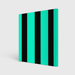 Холст квадратный Color light blue white line, цвет: 3D-принт
