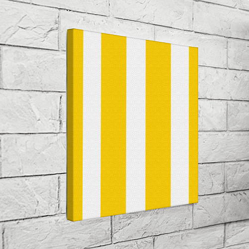 Картина квадратная Color yellow white line / 3D-принт – фото 3