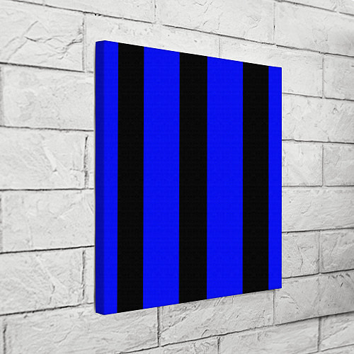 Картина квадратная Color blue black stripes / 3D-принт – фото 3