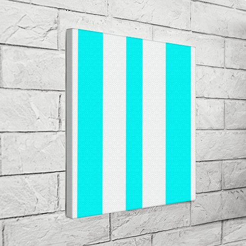 Картина квадратная Color light blue white lines / 3D-принт – фото 3