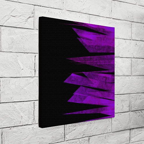Картина квадратная Color purple black stripes / 3D-принт – фото 3