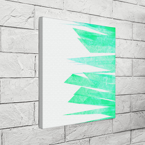 Картина квадратная Color white light blue strip / 3D-принт – фото 3