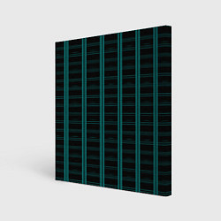 Холст квадратный Color blue dark stripe, цвет: 3D-принт