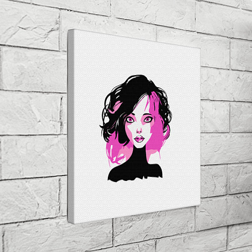 Картина квадратная Розовая девочка / 3D-принт – фото 3