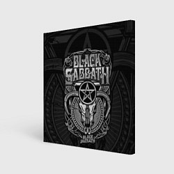Холст квадратный Black Sabbath - goat skull, цвет: 3D-принт