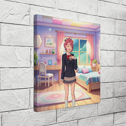 Холст квадратный Дандадан Сиратори Айра смущается, цвет: 3D-принт — фото 2