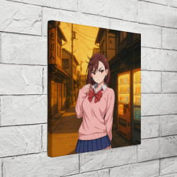 Холст квадратный Недовольная Сиратори Айра, цвет: 3D-принт — фото 2