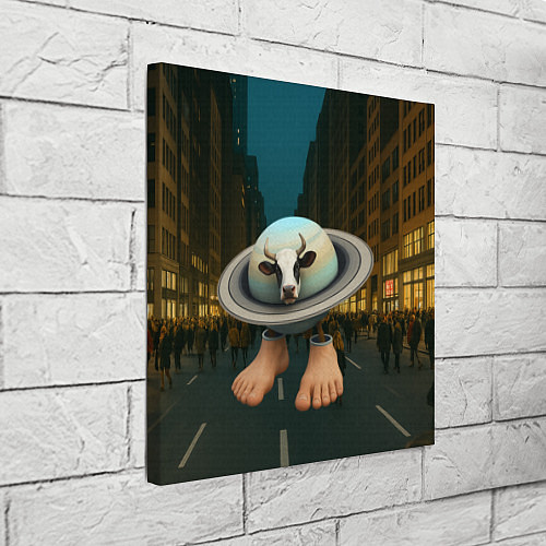 Картина квадратная Ла Вака Сатурно Сатурнита мем / 3D-принт – фото 3