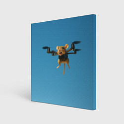 Холст квадратный Маусини Кводрокоптини мем, цвет: 3D-принт