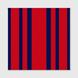 Холст квадратный Color black red stripes, цвет: 3D-принт — фото 2
