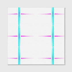 Холст квадратный Color white blue pink stripes, цвет: 3D-принт — фото 2