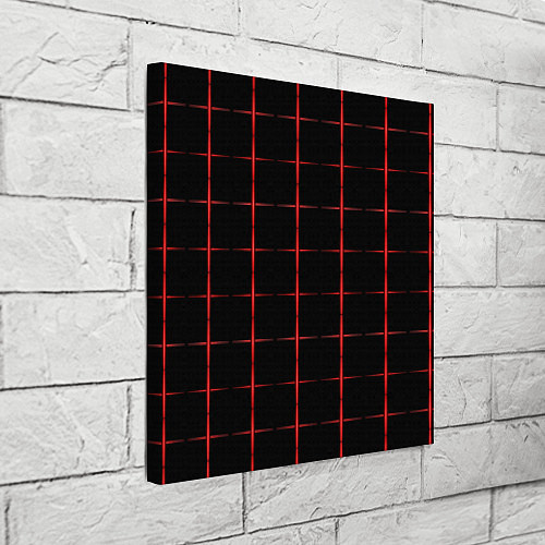 Картина квадратная Color black red crosses / 3D-принт – фото 3