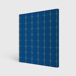 Холст квадратный Color blue yellow cross, цвет: 3D-принт