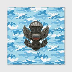 Холст квадратный Часть и отвага ВДВ, цвет: 3D-принт — фото 2