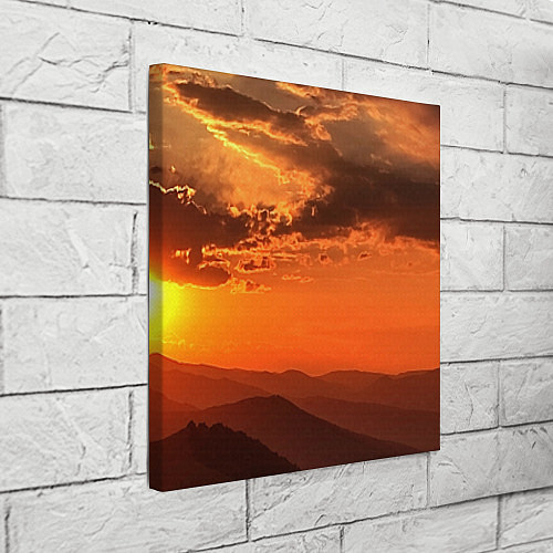 Картина квадратная Закат на перевале актопрак / 3D-принт – фото 3