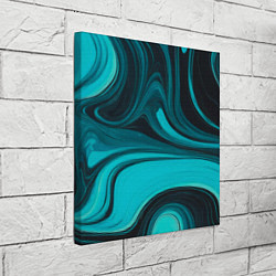 Холст квадратный Мраморный малахитовый узор из изумрудных разводов, цвет: 3D-принт — фото 2