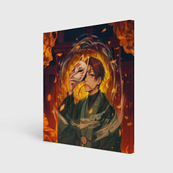 Холст квадратный Хаято Суо - Ветролом, цвет: 3D-принт