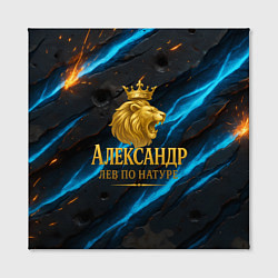 Холст квадратный Александр лев по натуре, цвет: 3D-принт — фото 2