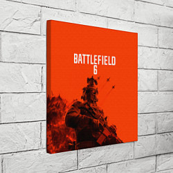 Холст квадратный Солдат и самолеты Battlefield 6, цвет: 3D-принт — фото 2