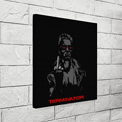 Холст квадратный Terminator - fuck you, цвет: 3D-принт — фото 2