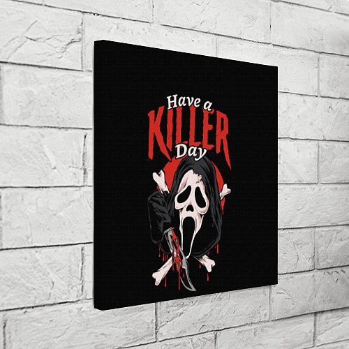 Картина квадратная Scream - have a killer day / 3D-принт – фото 3