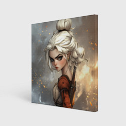 Холст квадратный Цири в мультяшном стиле, цвет: 3D-принт