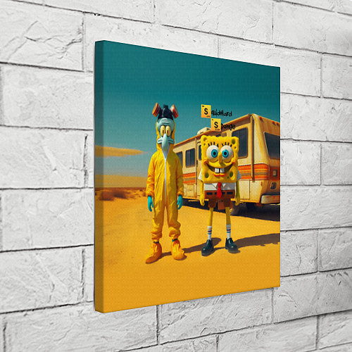 Картина квадратная Sponge Bob and Squidward - Breaking bad / 3D-принт – фото 3