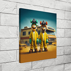 Холст квадратный Луиджи и Марио пустились во все тяжкие, цвет: 3D-принт — фото 2