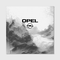 Холст квадратный Opel на сером абстрактном фоне, цвет: 3D-принт — фото 2