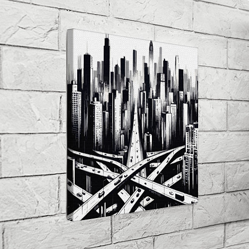 Картина квадратная American metropolis / 3D-принт – фото 3