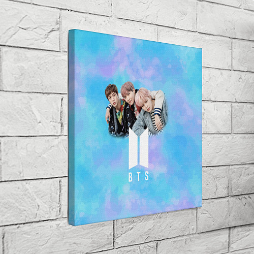 Картина квадратная BTS голубой фон / 3D-принт – фото 3