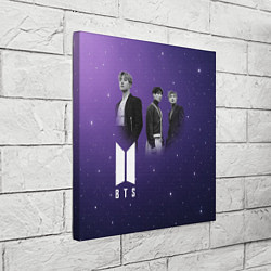 Холст квадратный BTS фон со звездами, цвет: 3D-принт — фото 2