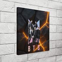 Холст квадратный BTS черный фон из камней, цвет: 3D-принт — фото 2
