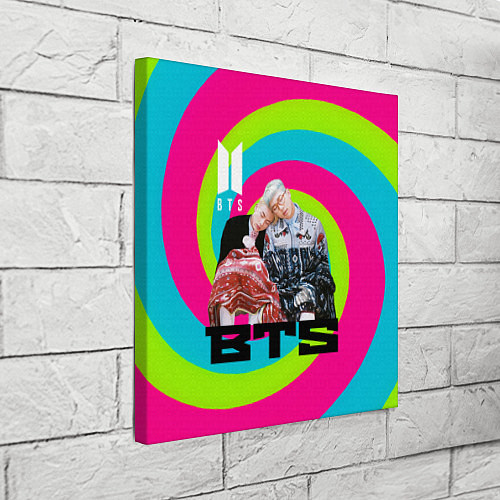 Картина квадратная BTS спиральный фон / 3D-принт – фото 3