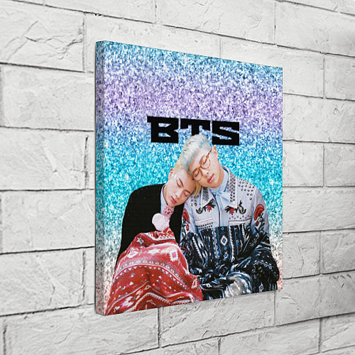 Картина квадратная BTS блестящий градиент / 3D-принт – фото 3