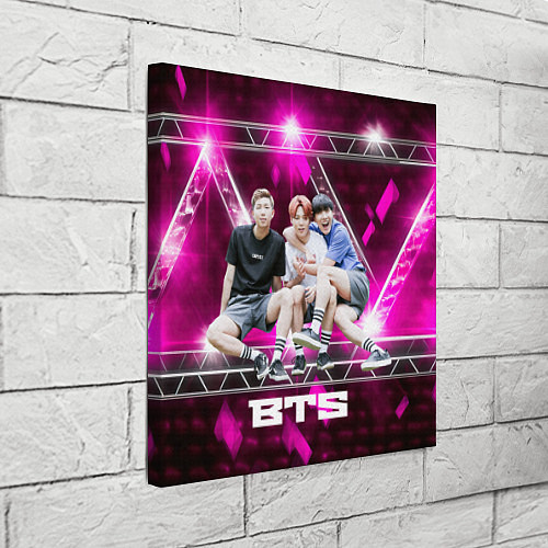 Картина квадратная BTS фон фиолетовой сцены / 3D-принт – фото 3