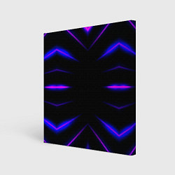 Холст квадратный Color black neon neon, цвет: 3D-принт
