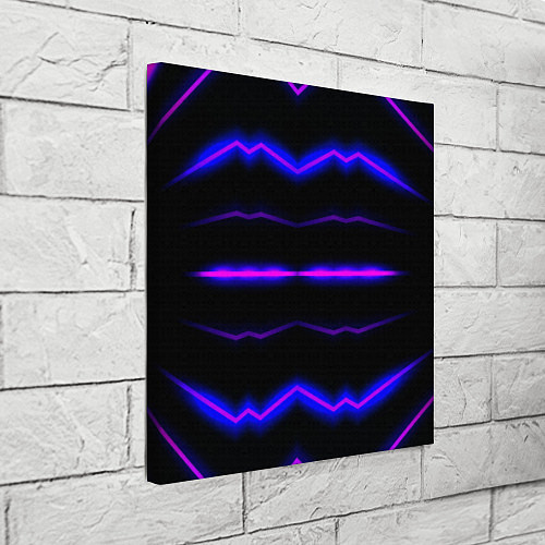 Картина квадратная Color multicoloured neon stripes / 3D-принт – фото 3