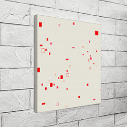 Холст квадратный Color white red shapes, цвет: 3D-принт — фото 2