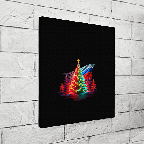 Картина квадратная Ёлочные чудеса / 3D-принт – фото 3