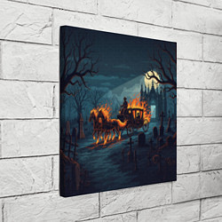 Холст квадратный Призраки в горящей конной повозке, цвет: 3D-принт — фото 2