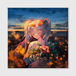 Холст квадратный Фрирен с цветами, цвет: 3D-принт — фото 2